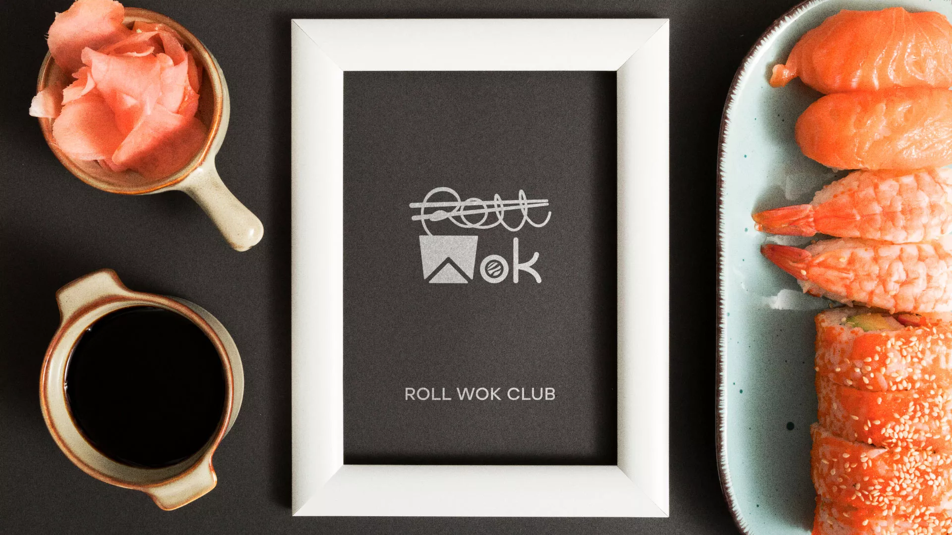 Разработка логотипа суши-бара «Roll Wok Club» в Катав-Ивановске