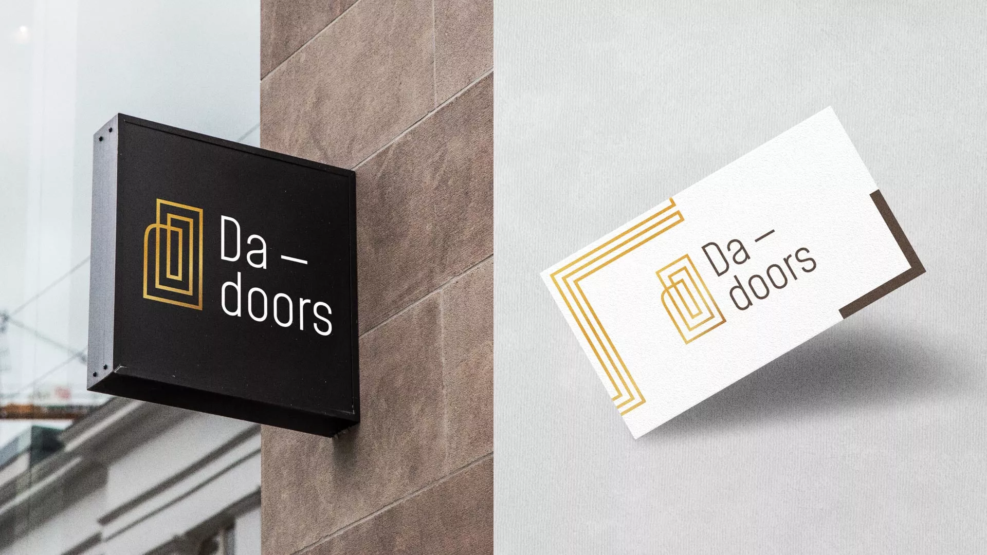 Разработка логотипа для компании «DA-DOORS» в Катав-Ивановске